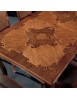 Set tavolo allungabile legno shabby intarsiato 160X90x78 con 6 sedie