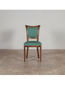 MOBILI 2G - Sedia classica sagomata imbottita legno tinta bassano 49x55x96 vista laterale