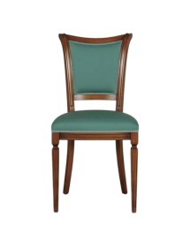 MOBILI 2G - Sedia classica sagomata imbottita legno tinta bassano 49x55x96 vista laterale