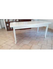 Set tavolo rettangolare shabby 100x70 120x80 140x80 160x85 allungabile con 4/6 sedie seduta imbottita