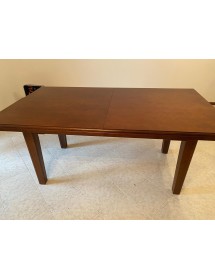 Set tavolo 160X85 180x85 180x100 arte povera allungabile con 6 sedie seduta paglia