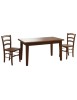 Set tavolo 160X85 180x85 180x100 arte povera allungabile con 6 sedie seduta paglia