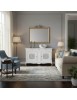 Soggiorno completo classico in legno bianco shabby chic