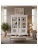 Soggiorno completo classico in legno bianco shabby chic