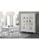 Soggiorno completo classico in legno bianco shabby chic