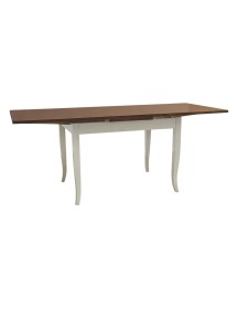 Set tavolo rettangolare shabby bicolore 100x70 120x80 140x80 160x85 allungabile con 4/6 sedie seduta legno