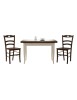 Set tavolo rettangolare shabby bicolore 100x70 120x80 140x80 160x85 allungabile con 4/6 sedie seduta legno
