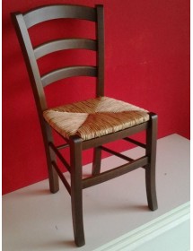 Set tavolo quadrato arte povera gamba tornita 90x90 100x100 allungabile con 4 sedie seduta paglia