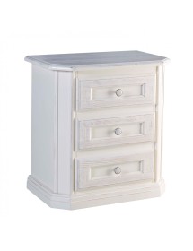 Camera da letto completa legno abete shabby chic bianco