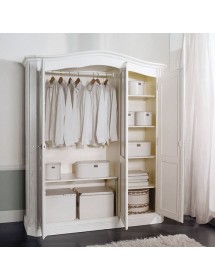 Camera da letto completa legno abete shabby chic bianco