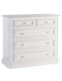 Camera da letto completa legno abete shabby chic bianco