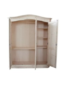 Camera da letto completa legno abete shabby chic bianco