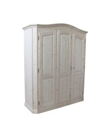 Camera da letto completa legno abete shabby chic bianco