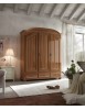 Armadio classico 3 ante 3 cassetti legno tinta noce 181x61x224
