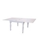 Set tavolo quadrato bianco 80x80 90x90 100x100 allungabile con 4 sedie seduta paglia