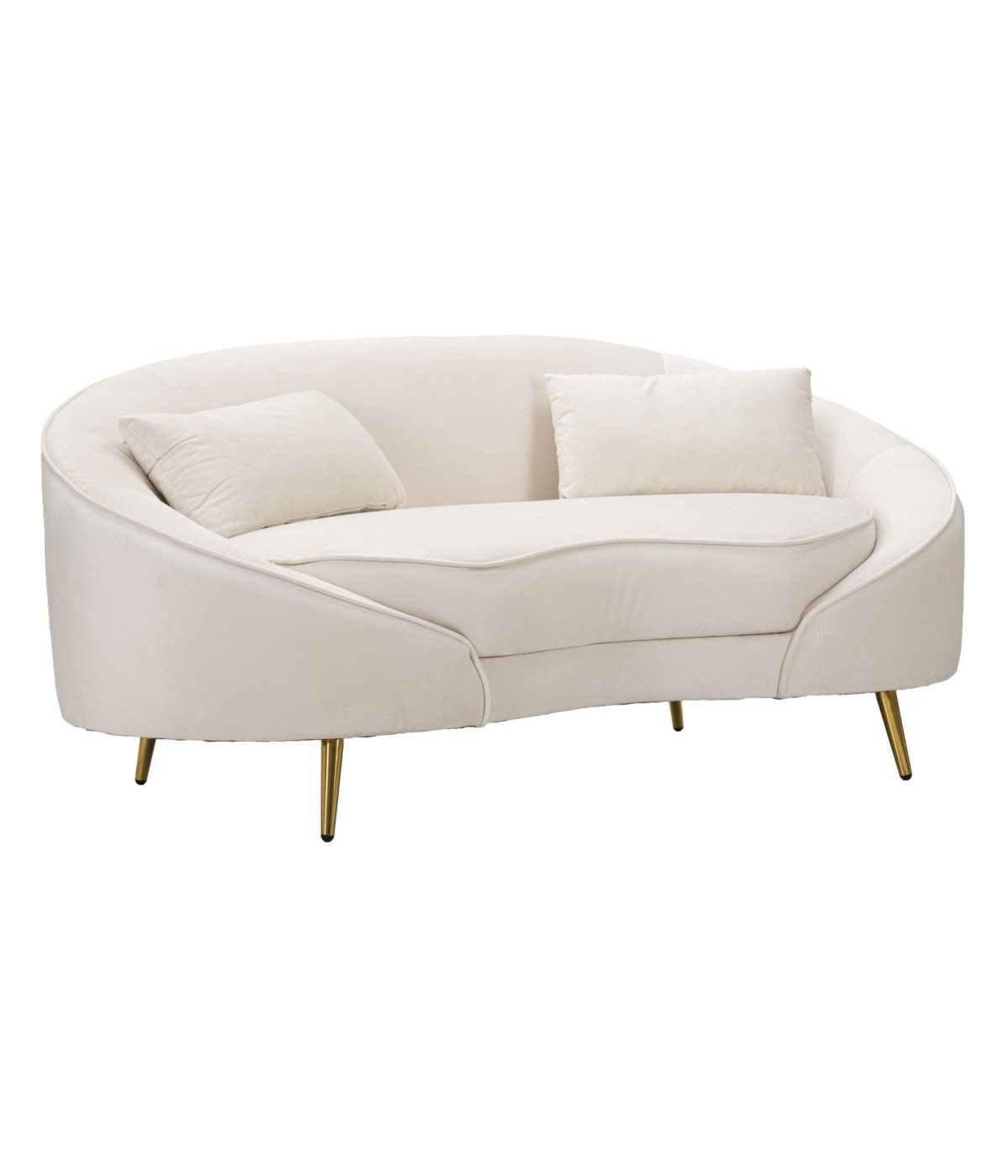Divanetto 2 posti oslo c/cuscini crema cm 148x84x68