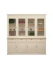 Cristalliera classica 4 porte legno shabby avorio 205X42X205