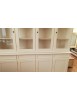 Cristalliera classica 4 porte legno shabby avorio 205X42X205