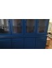 Cristalliera shabby 4 porte 4 cassetti legno blu 205X42X205