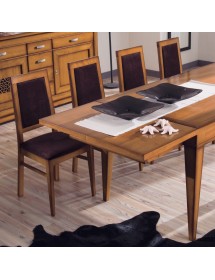 Sedia classica sagomata imbottita legno tinta bassano 46x48x97