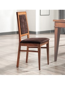 Sedia classica sagomata imbottita legno tinta bassano 46x48x97