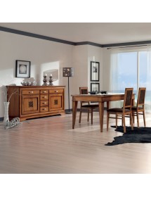 Sedia classica sagomata imbottita legno tinta bassano 46x48x97