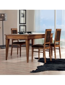 Sedia classica sagomata imbottita legno tinta bassano 46x48x97