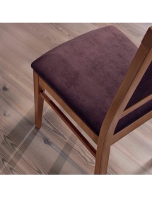 Sedia classica sagomata imbottita legno tinta bassano 46x48x97