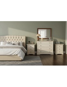 Gruppo 1 cassettiera 2 comodini shabby laccato bianco anticato