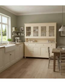 CRISTALLIERA ARTE POVERA 4 PORTE LEGNO SHABBY AVORIO 196X43X208H (736)