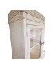 CRISTALLIERA ARTE POVERA 4 PORTE LEGNO SHABBY BIANCO ANTICATO 196X43X208H