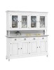Cristalliera 4 porte legno shabby bianco consumato 196X43X208