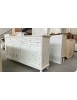 Cristalliera 4 porte legno shabby bianco consumato 196X43X208