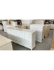 Cristalliera 4 porte legno shabby bianco consumato 196X43X208