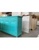 Madia credenza 3 porte legno shabby azzurro consumato 158X47X98