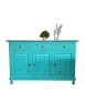 Madia credenza 3 porte legno shabby azzurro consumato 158X47X98