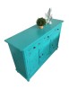 Madia credenza 3 porte legno shabby azzurro consumato 158X47X98