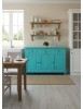 Madia credenza 3 porte legno shabby azzurro consumato 158X47X98