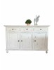Madia credenza 3 porte legno shabby bianco consumato 158X47X98