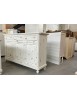 Madia credenza 3 porte legno shabby bianco consumato 158X47X98