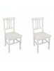 Set tavolo rettangolare shabby bianco anticato 120x80 130x85 140x80 160x85 allungabile con 4/6 sedie seduta legno