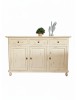 Madia credenza 3 porte legno shabby avorio consumato 158X47X98