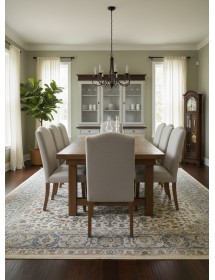 Cristalliera 3 porte shabby legno bianco anticato noce 156X42X205