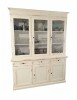 Cristalliera 3 porte legno shabby avorio consumato 156X42X205