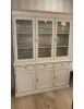 Cristalliera 3 porte legno shabby avorio consumato 156X42X205