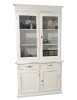 Cristalliera 2 porte 2 cassetti arte povera legno bianco consumato 105x42x206