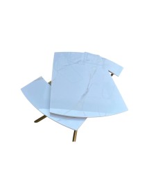 Tavolo moderno allungabile piano ceramica effetto marmo gambe oro 130x90x78