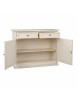 Madia credenza 2 porte legno shabby avorio consumato 105x42x85