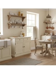 Madia credenza 2 porte legno shabby avorio consumato 105x42x85