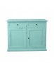 Madia credenza 2 porte legno shabby azzurro consumato 105x42x85